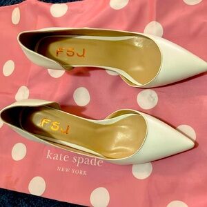 White 80s Style Heels